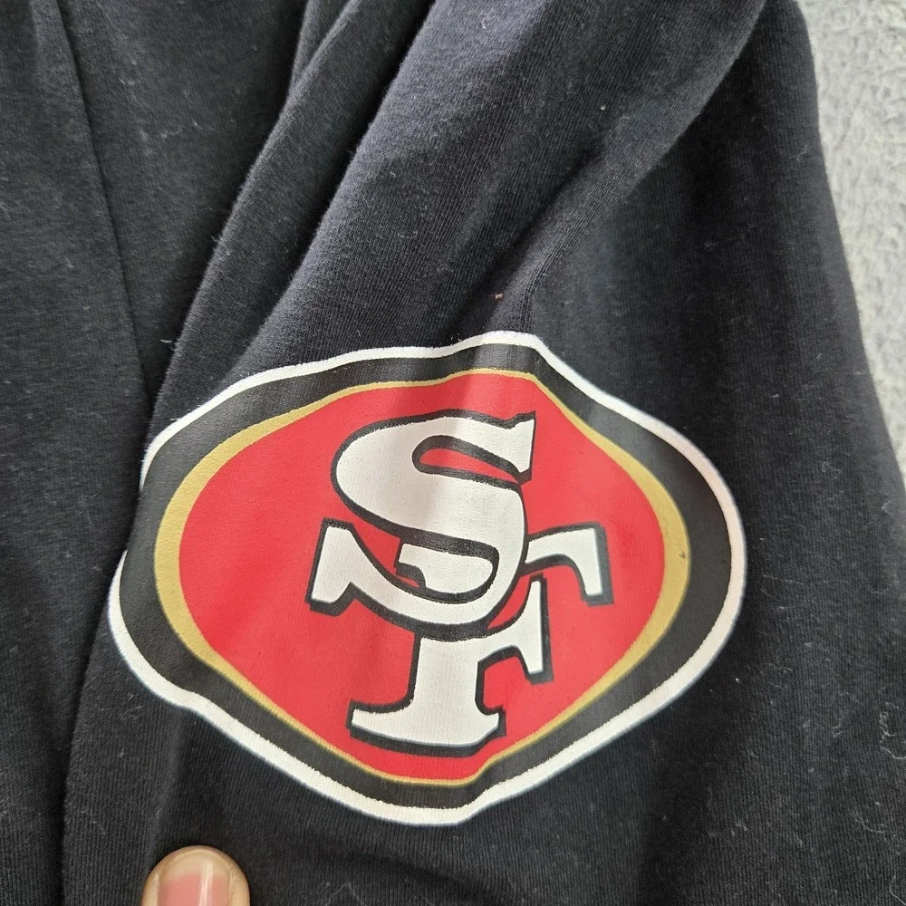 San Francisco 49ers Women Pants L Black NFL Flared Logo‎ Graphic 30
